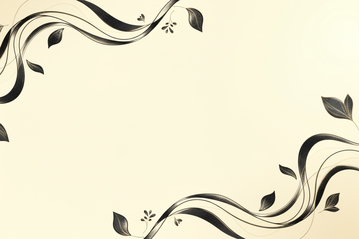 Ivory, black-frosted, and gold L n T Fragrance Co. banner background
